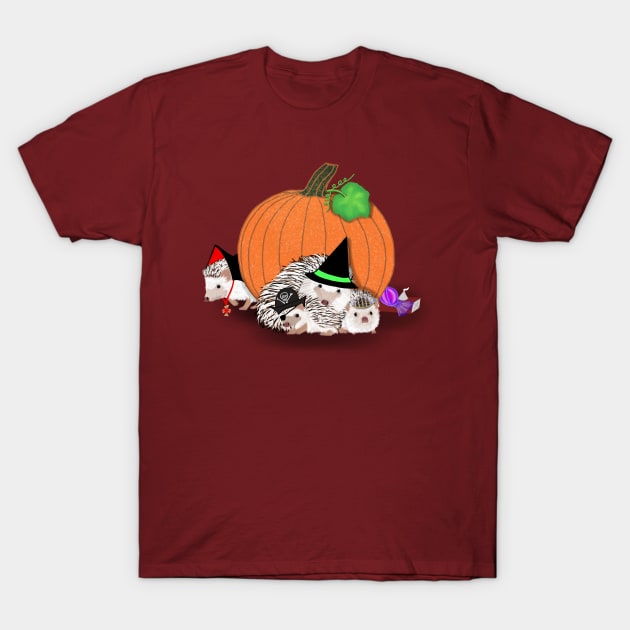 Halloween Hegies T-Shirt by KataMartArt